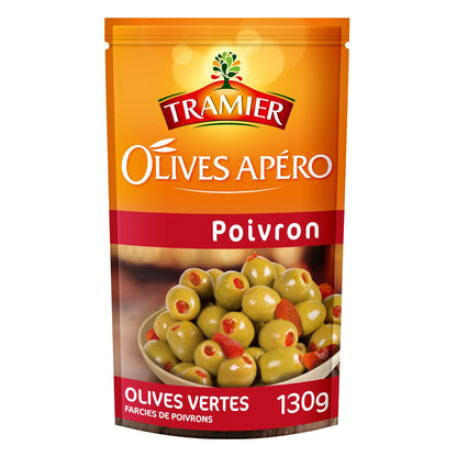 Green Olives Stuffed with Tramier Peppers