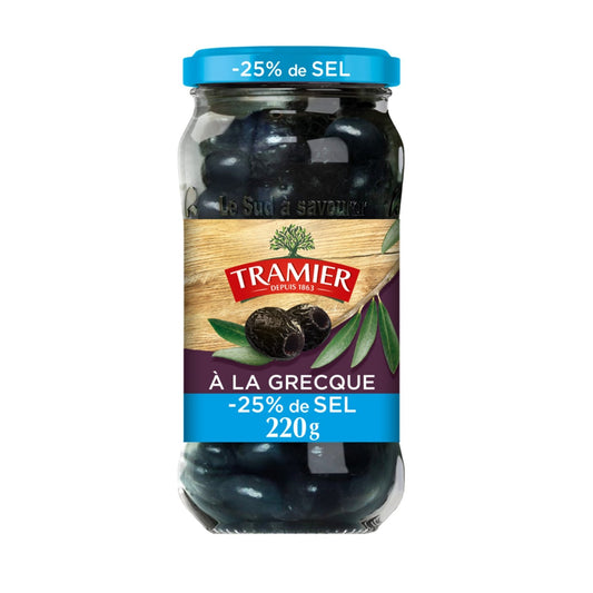 TRAMIER Pitted Greek Black Olives