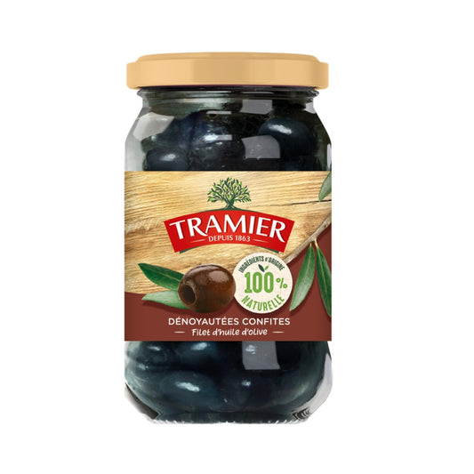 Drained Pitted Candied Black Olives TRAMIER