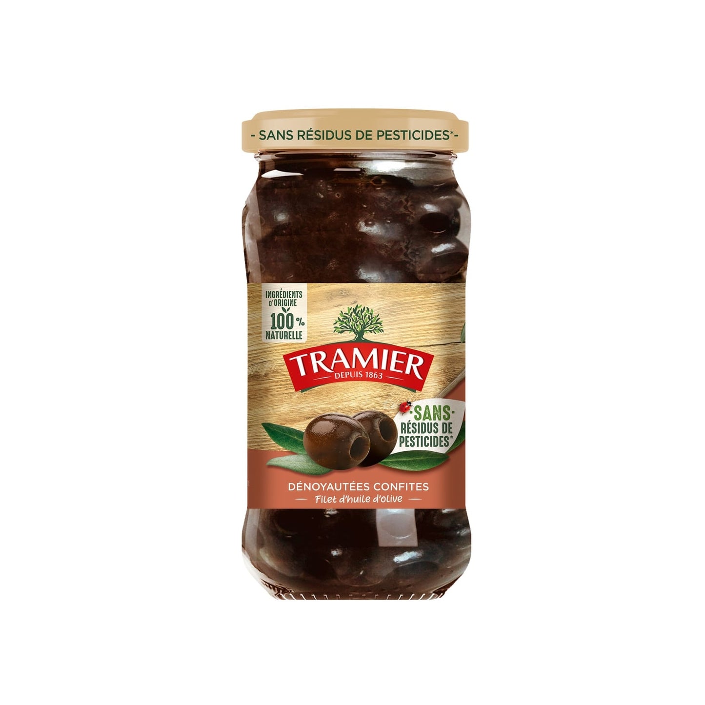 Olives Noires Dénoyautées Confites TRAMIER 