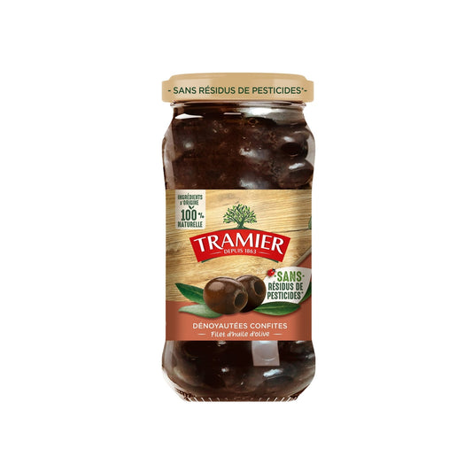 Olives Noires Dénoyautées Confites TRAMIER 