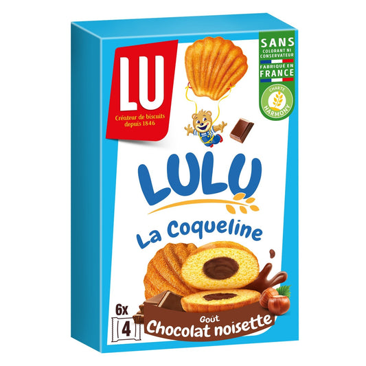 Gâteaux Fourrés au Chocolat Noisette la Coqueline Lulu LU La boîte de 6 sachets - 165 g