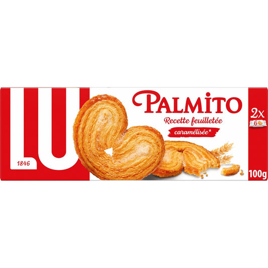 Biscuits Feuilletés Caramélisés Palmito LU La boîte de 100 g
