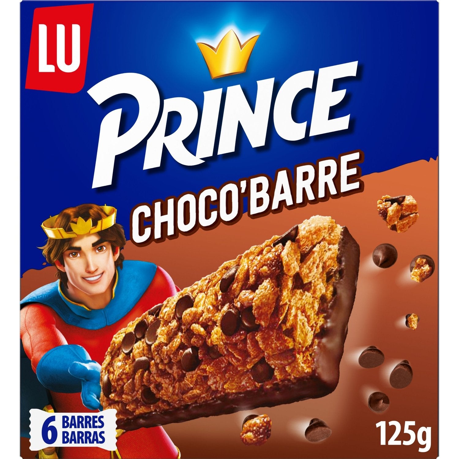 Barres Céréales Prince Choco Barre Chocolat LU La boîte de 6 barres - 125g