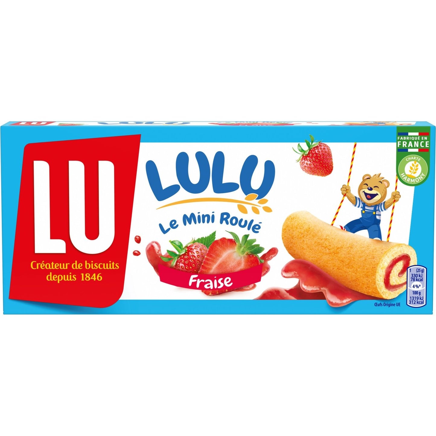 Gâteaux Fourrés à la Fraise le Mini Roulé Lulu LU