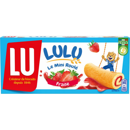 Gâteaux Fourrés à la Fraise le Mini Roulé Lulu LU