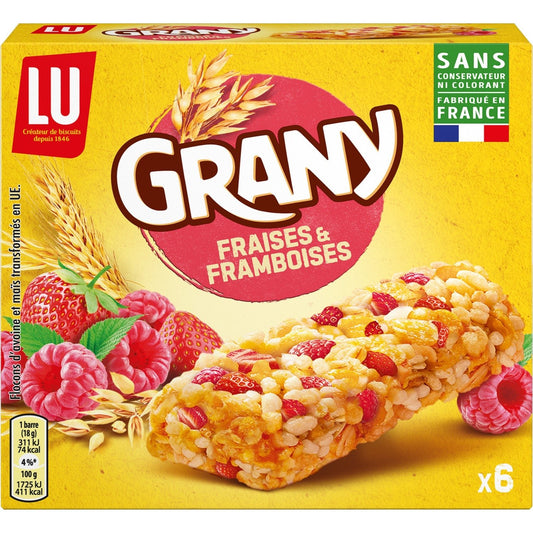 LU Grany Strawberry and Raspberry Cereal Bars