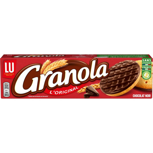 Dark Chocolate Granola Shortbread Cookies LU