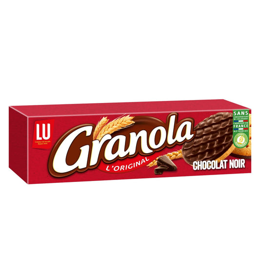Dark Chocolate Granola Shortbread Cookies LU