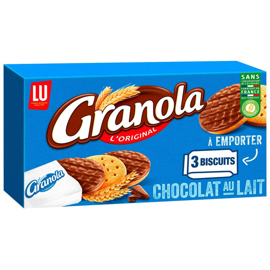 Shortbread Cookies Topped with Milk Chocolate Granola LU