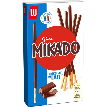 Biscuits nappés au chocolat au lait MIKADO LU 