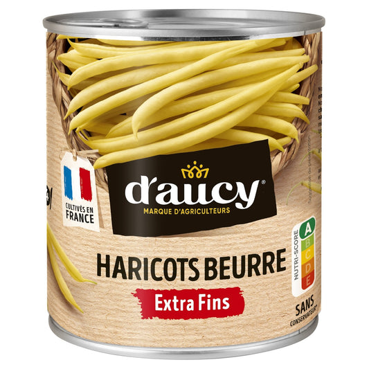 Haricots Beurre Extra Fins D'AUCY La boîte de 440 g