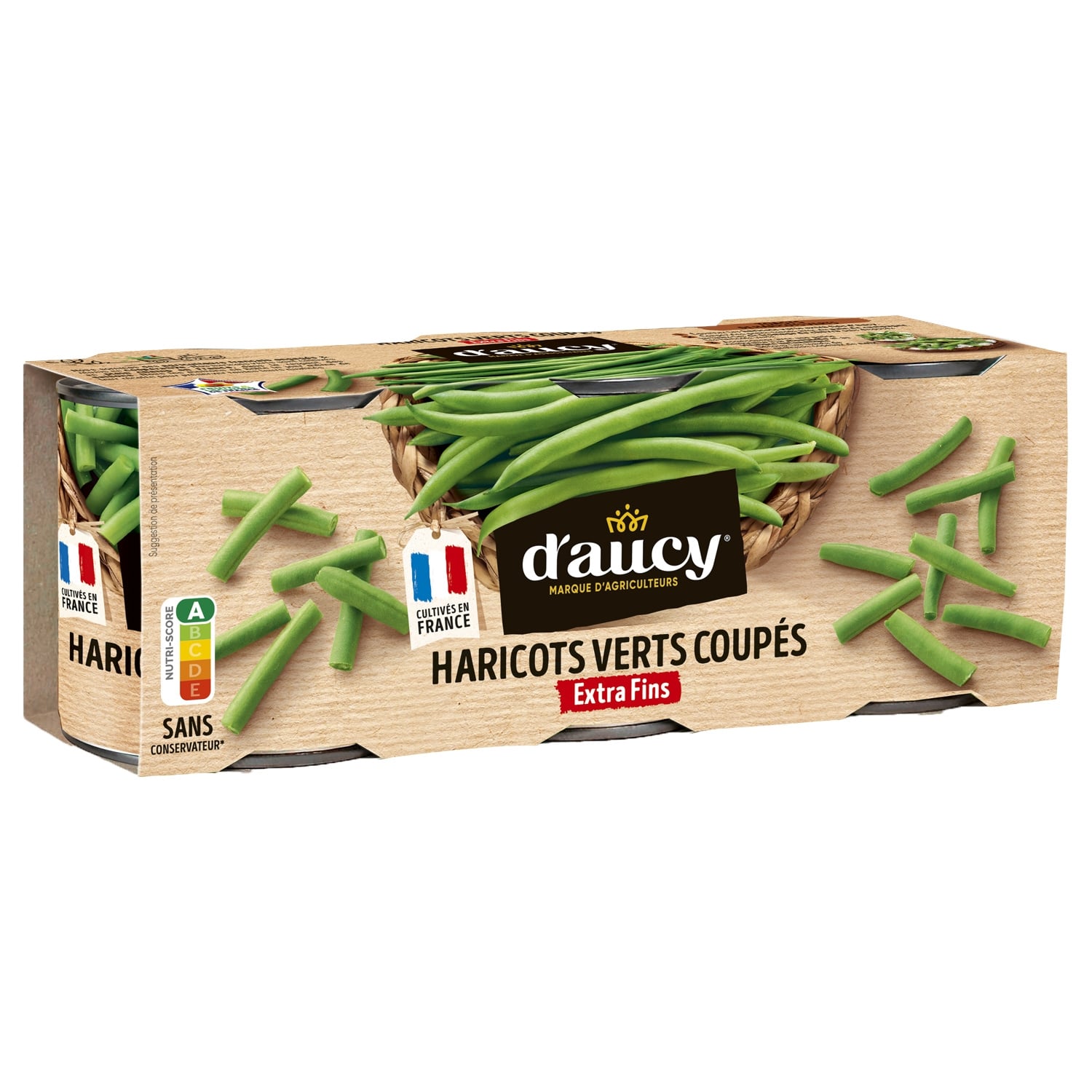 Haricots verts extra fins coupés D'AUCY 