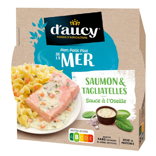 Plat Cuisiné Filet de Saumon à l'Oseille & Ses Tagliatelles D'AUCY La barquette de 300 g