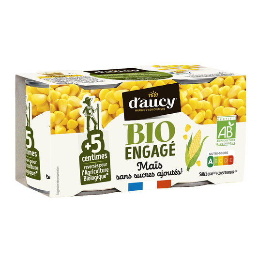 Maïs Bio D'AUCY Le lot de 2 boîtes de 150 g