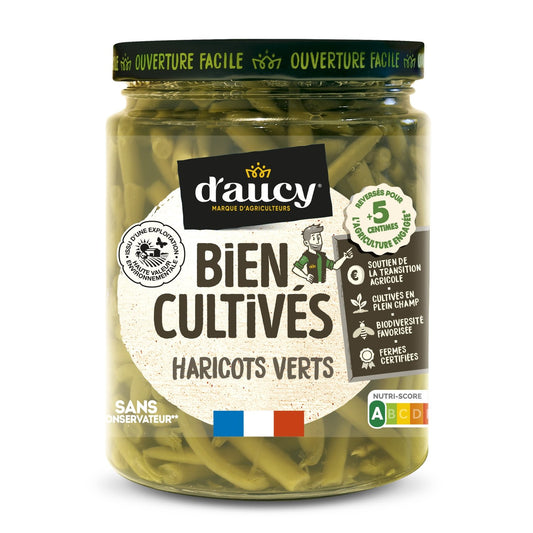 Haricots Verts Bien Cultivés D'AUCY Le bocal de 58 cl