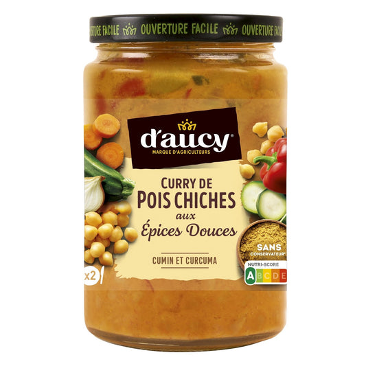 Curry de Pois Chiches aux Épices Douces D'AUCY le bocal de 380g