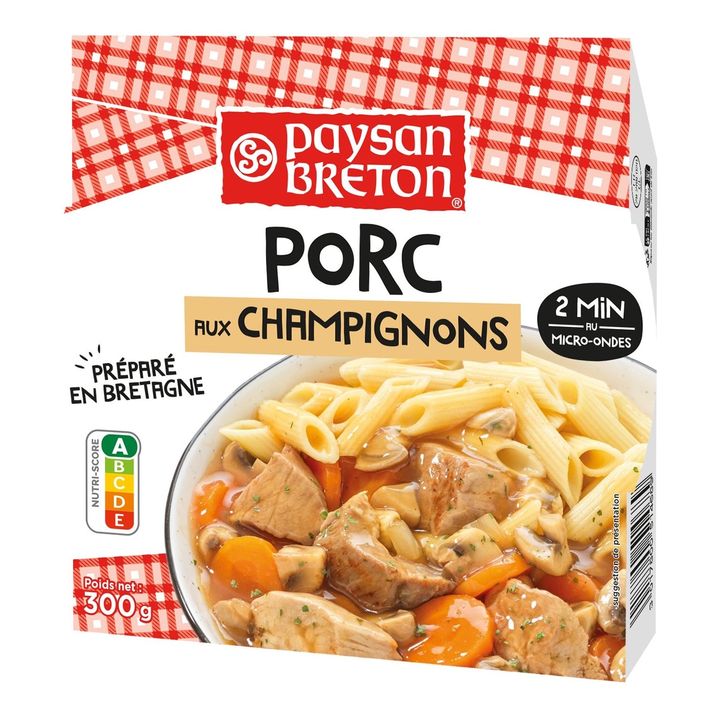 Microwaveable Pork with Mushrooms Ready Meal PAYSAN BRETON