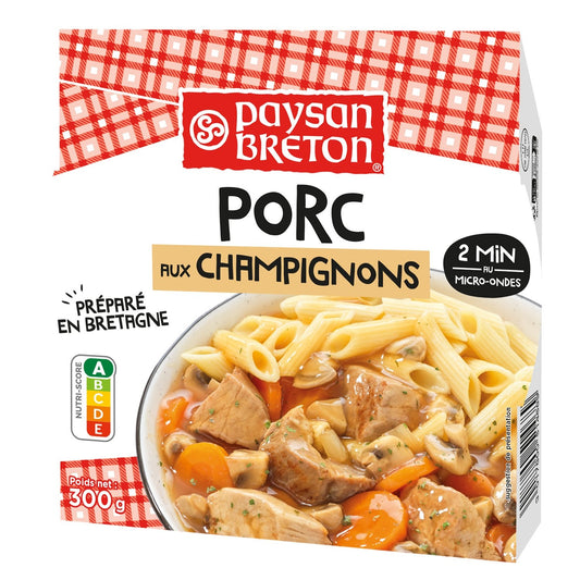 Microwaveable Pork with Mushrooms Ready Meal PAYSAN BRETON