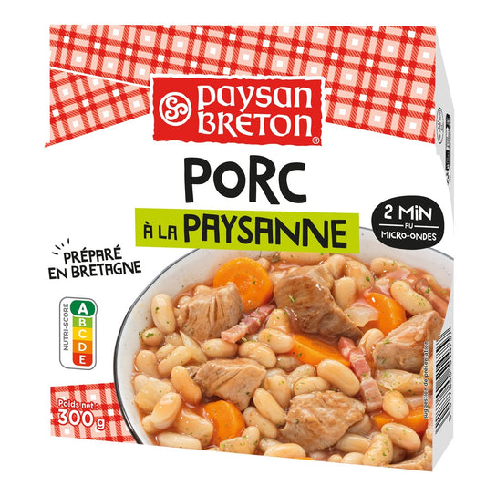 Plat Cuisiné Porc à la Paysanne PAYSAN BRETON la barquette de 300g