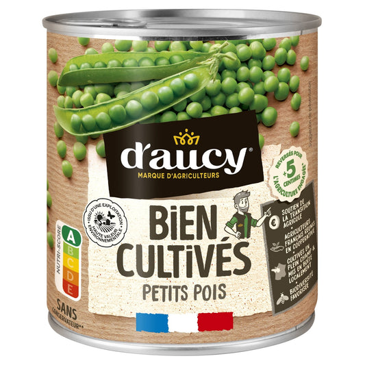 Petits Pois D'AUCY la boite de 530g