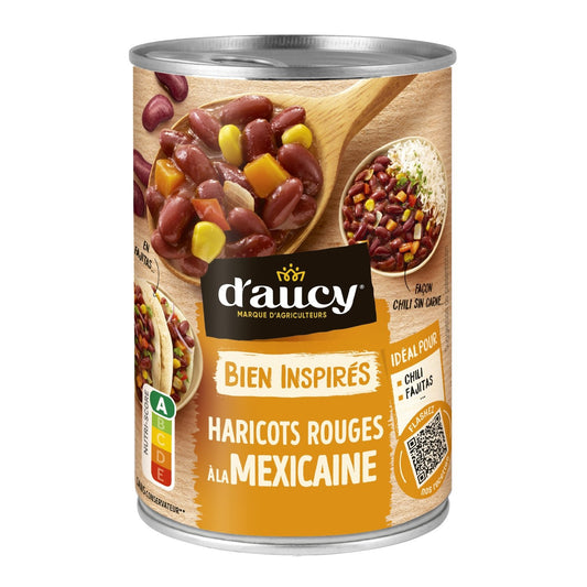 Haricots Rouges à la Mexicaine D'AUCY la boite de 400g