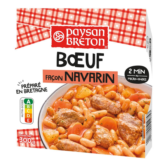 Plat Cuisiné Bœuf Façon Navarin PAYSAN BRETON la barquette de 300g