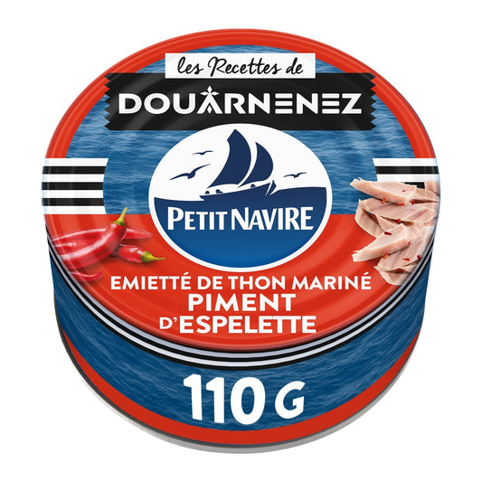 Thon au Piment d'Espelette PETIT NAVIRE la boite de 110g