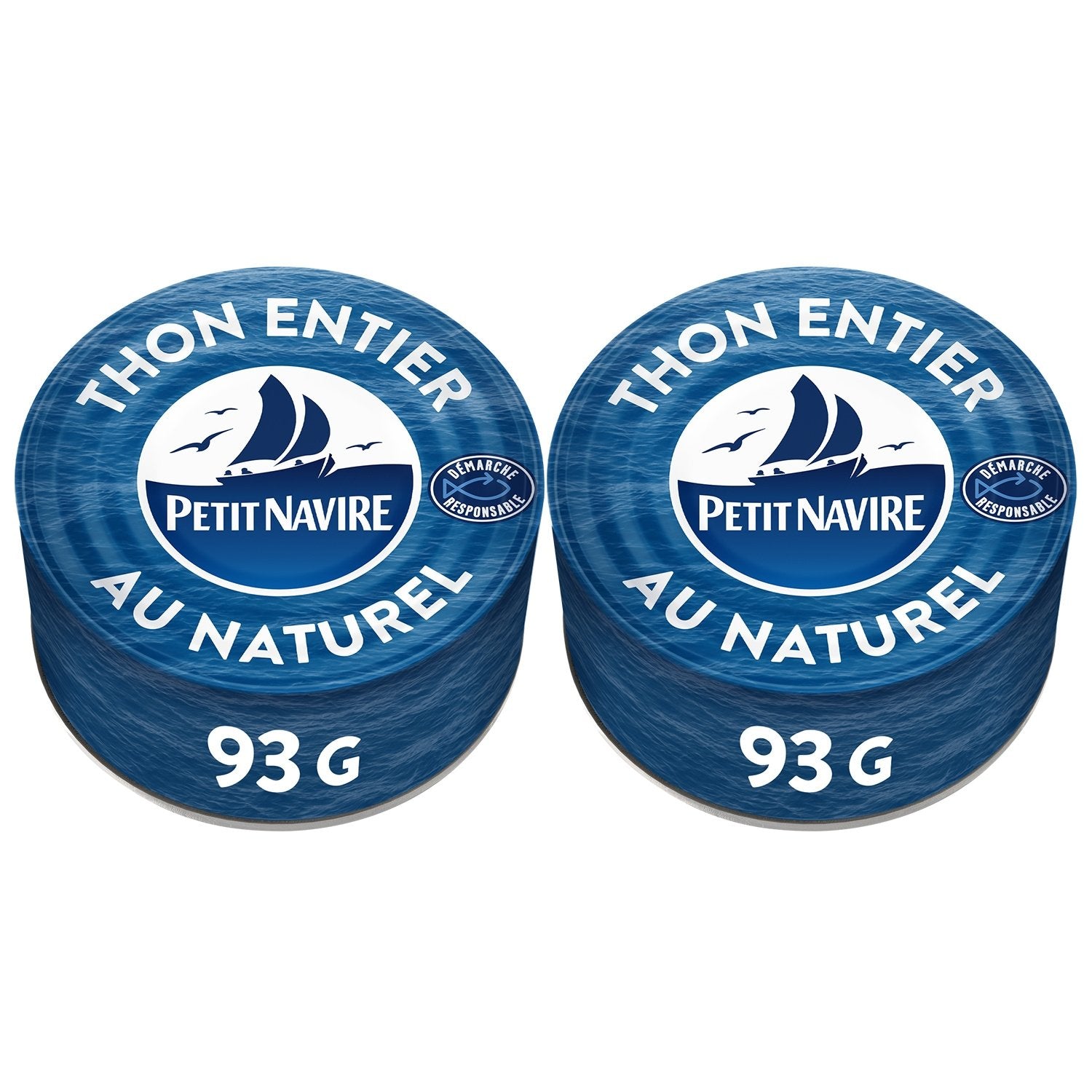 Thon Naturel Démarche Responsable PETIT NAVIRE les 2 boîtes de 93g