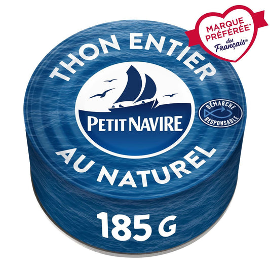 Thon à Albacore Naturel PETIT NAVIRE la boite de 185 g net égoutté