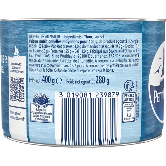 Thon Albacore au Naturel PETIT NAVIRE