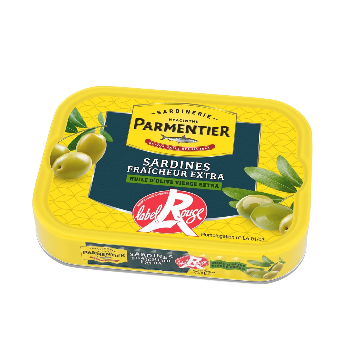 Sardines à Huile d'Olive Vierge Extra Label Rouge PARMENTIER 