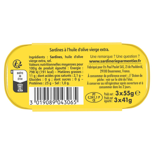 Sardine Olive Oil PARMENTIER