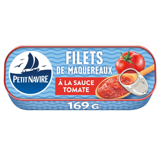 Filets de Maquereaux à la Sauce Tomate PETIT NAVIRE la boite de 169g