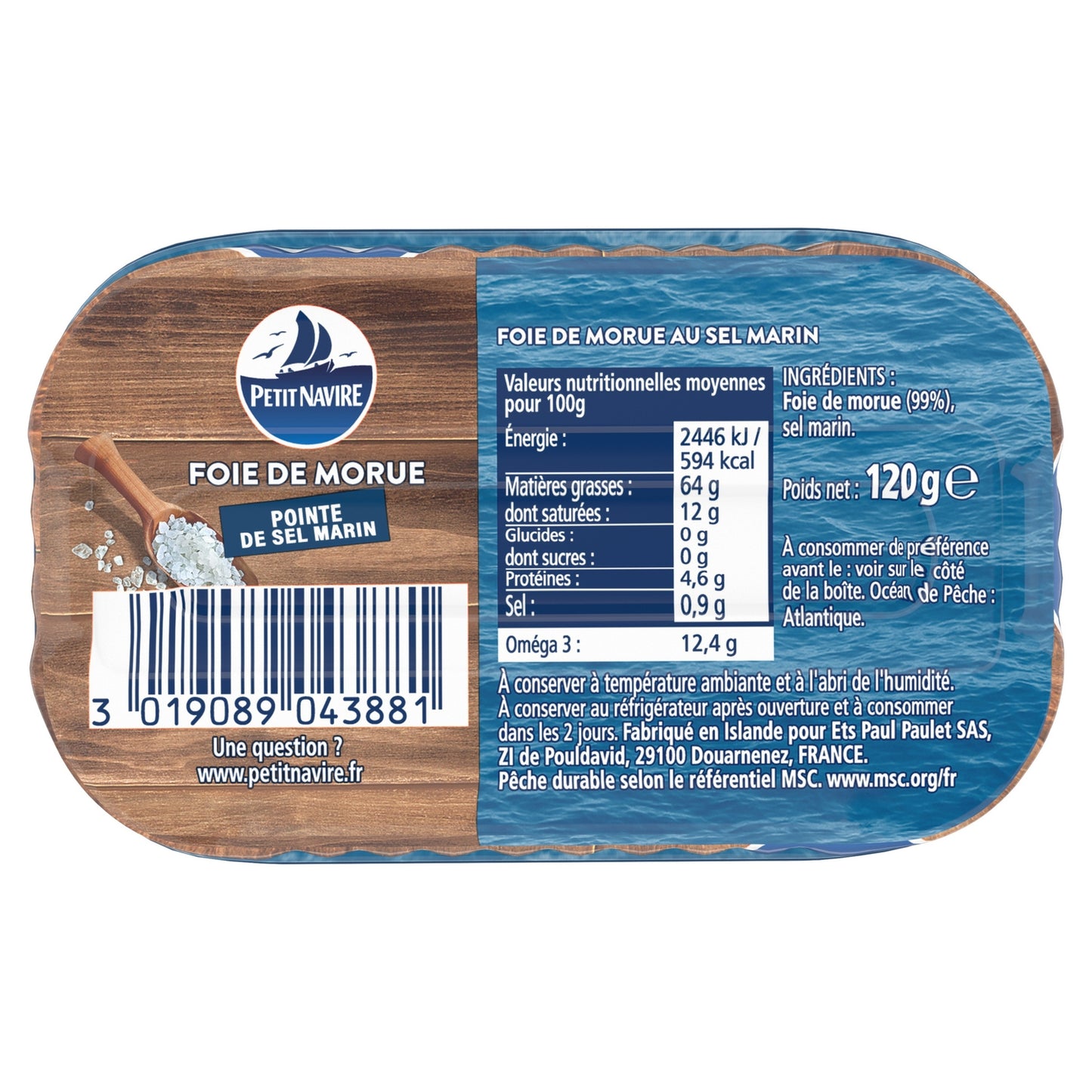 Msc Cod Liver with a Touch of Sea Salt SMALL VESSEL