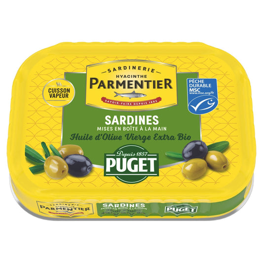 Sardines in Organic Extra Virgin Olive Oil PARMENTIER
