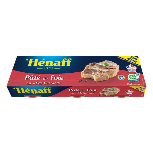 Pâté de Foie HENAFF les 3 boites de 78 g