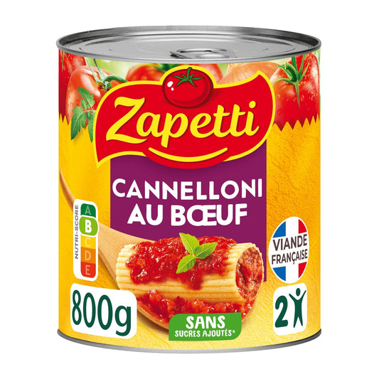 ZAPETTI Pure Beef Cannelloni Cooked Dish