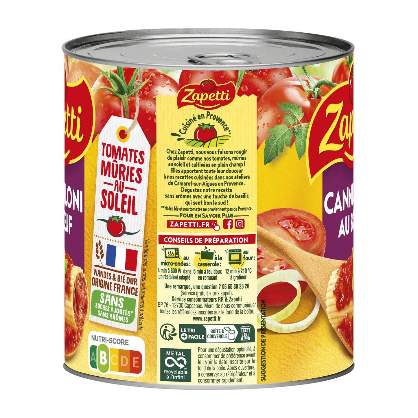 Plat Cuisiné Cannelloni Pur Bœuf ZAPETTI