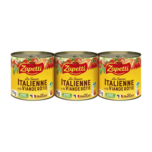 Sauce Italienne ZAPETTI les 3 boites de 95 g