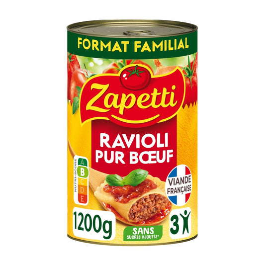 Ready Meal Pure Beef Ravioli ZAPETTI