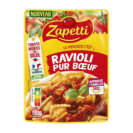 Ready Meal Pure Beef Ravioli ZAPETTI