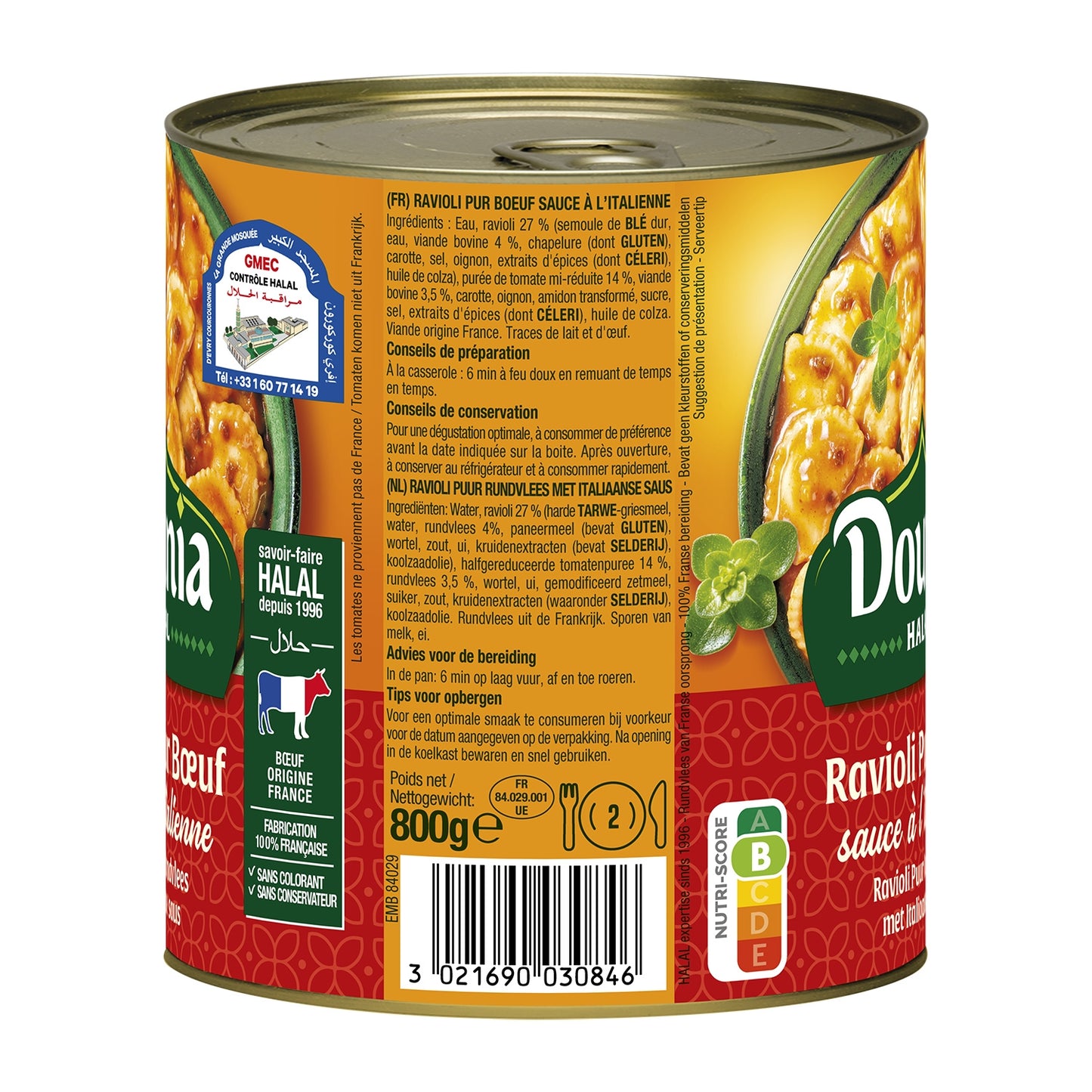 Plat Cuisiné Ravioli Pur Bœuf DOUNIA HALAL