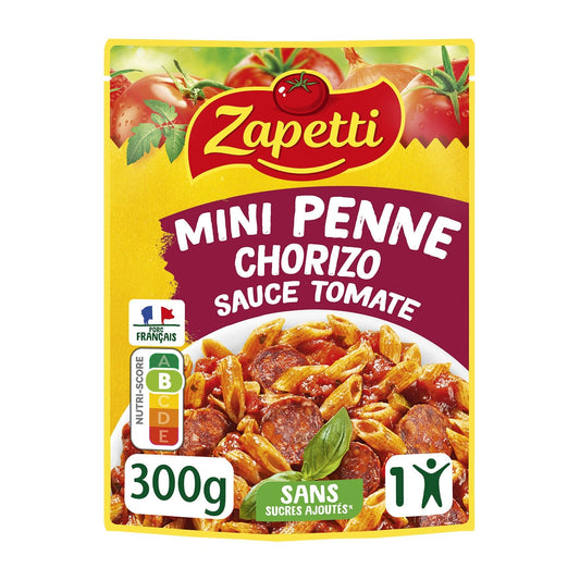 Plat Individuel Mini Pene Chorizo ZAPETTI le paquet de 300g