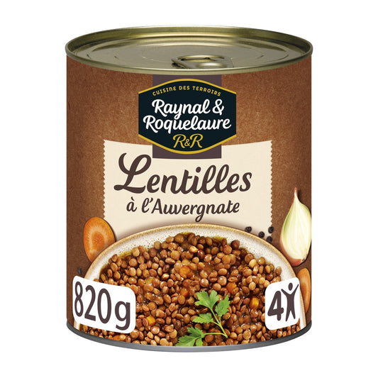 Plat Familial Lentilles Cuisinées RAYNAL ET ROQUELAURE la boite de 820g