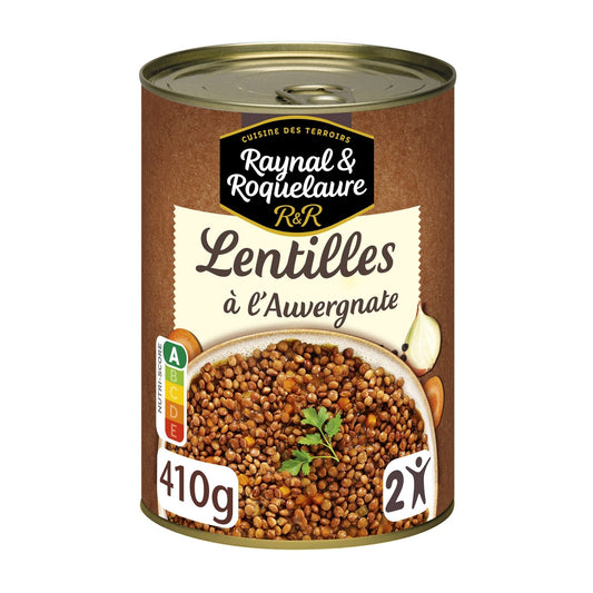 Plat Individuel Lentilles Cuisinées RAYNAL ET ROQUELAURE la boite de 410g