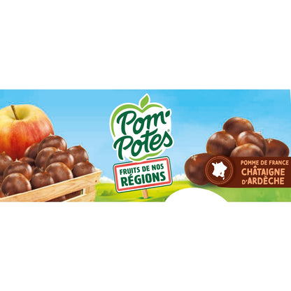 Compotes Fruits from Our Regions Apple Chestnut from Ardèche No Added Sugar POM'POTES