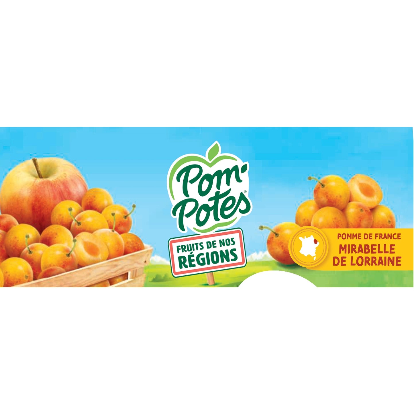 Compotes Fruits from Our Regions Apple Mirabelle from Lorraine No Added Sugar POM'POTES