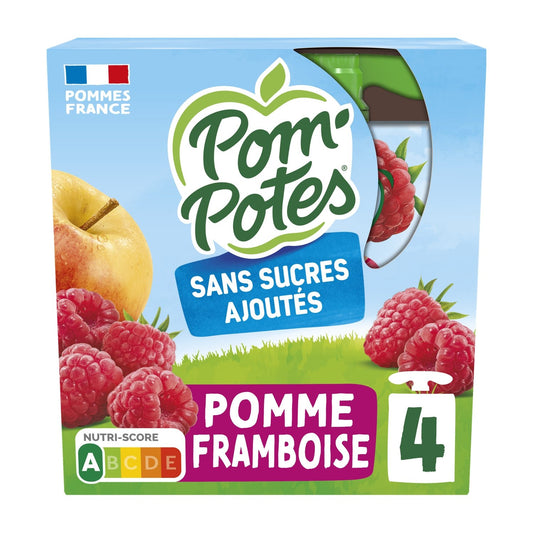 Apple Raspberry Compotes No Added Sugar POM'POTES