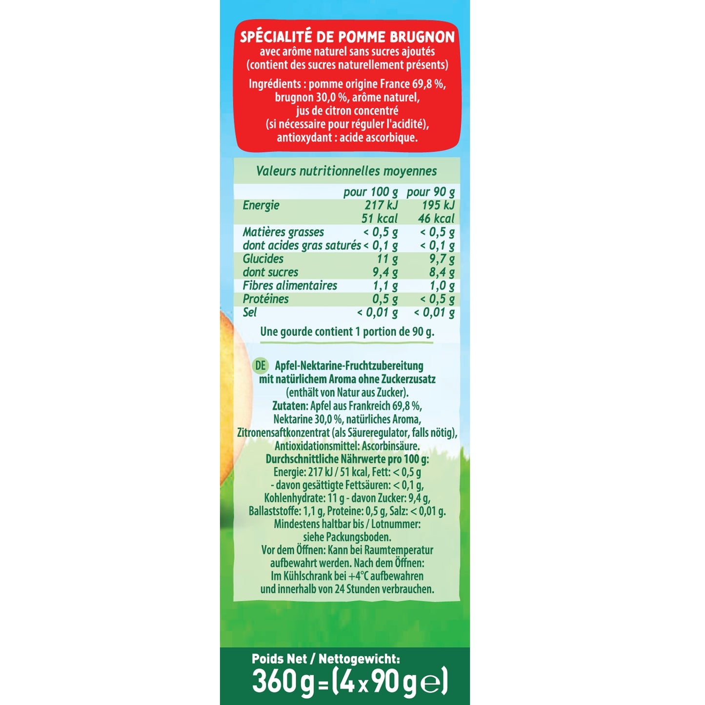 Apple and Nectar Compotes with No Added Sugar POM'POTES